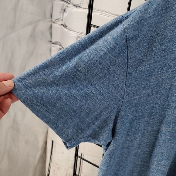 Polo Vneck Tee Tshirt L Blue - Picture 4 of 6